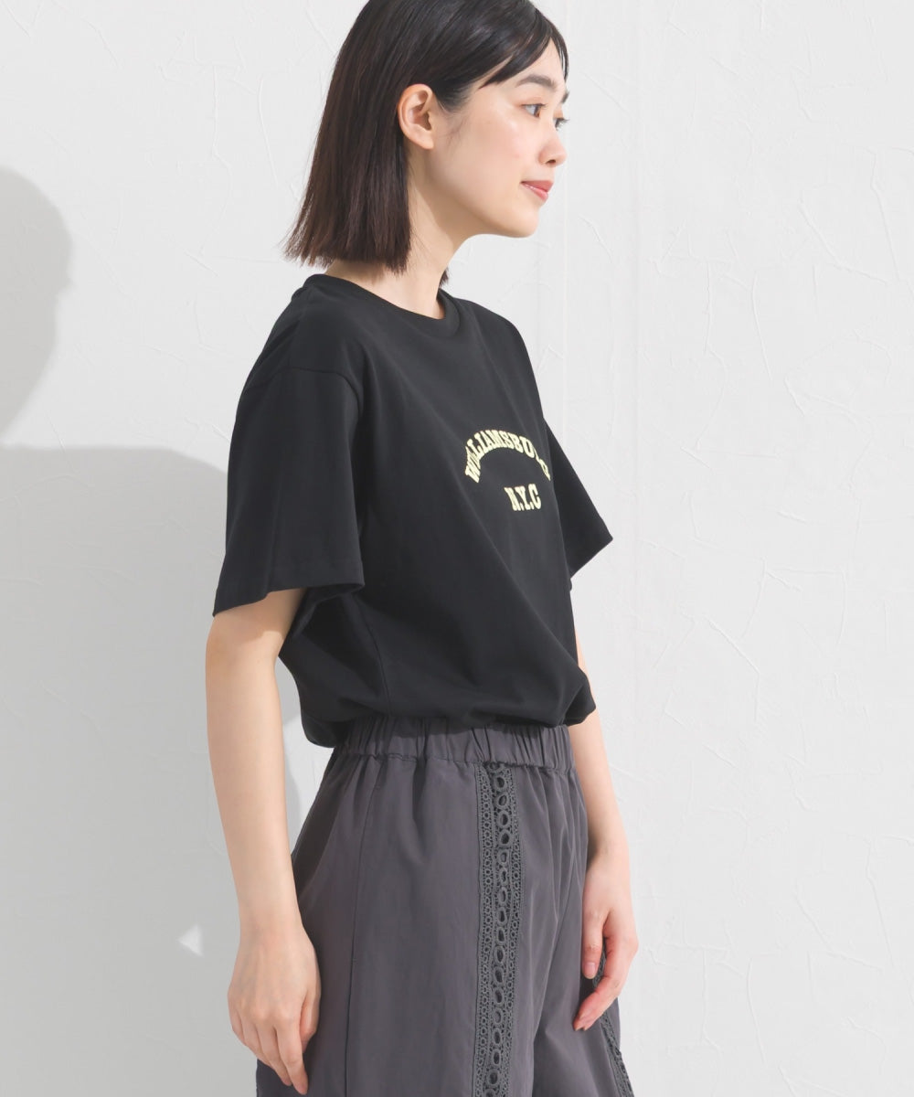 【OMNES】UVカット ロゴプリント半袖Tシャツ WILLIAMSBURG 紫外線遮蔽率99.7％【S450077OMN】