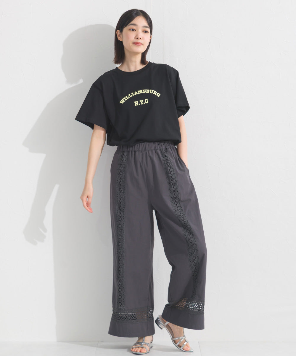 【OMNES】UVカット ロゴプリント半袖Tシャツ WILLIAMSBURG 紫外線遮蔽率99.7％【S450077OMN】