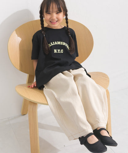 【OMNES】キッズ UVカット ロゴプリント半袖Tシャツ WILLIAMSBURG 紫外線遮蔽率99.7％【S450078OMN】
