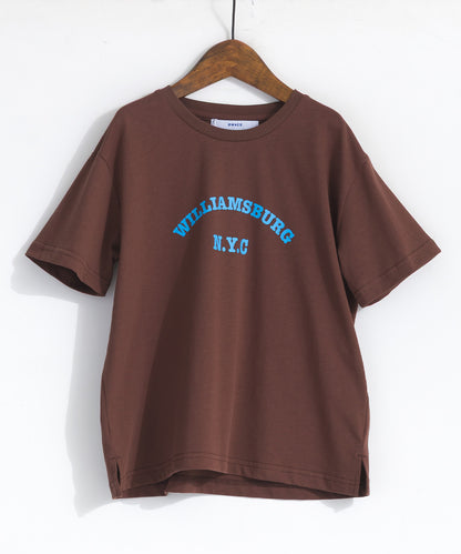 【OMNES】キッズ UVカット ロゴプリント半袖Tシャツ WILLIAMSBURG 紫外線遮蔽率99.7％【S450078OMN】