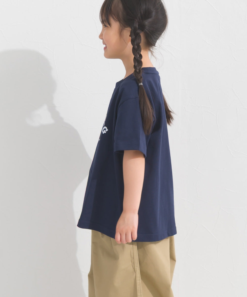 【OMNES】キッズ UVカット ロゴプリント半袖Tシャツ WILLIAMSBURG 紫外線遮蔽率99.7％【S450078OMN】