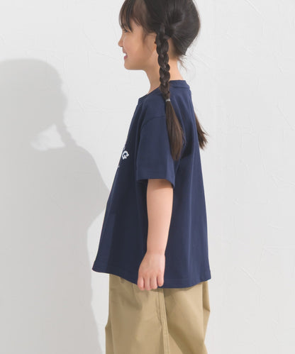 【OMNES】キッズ UVカット ロゴプリント半袖Tシャツ WILLIAMSBURG 紫外線遮蔽率99.7％【S450078OMN】