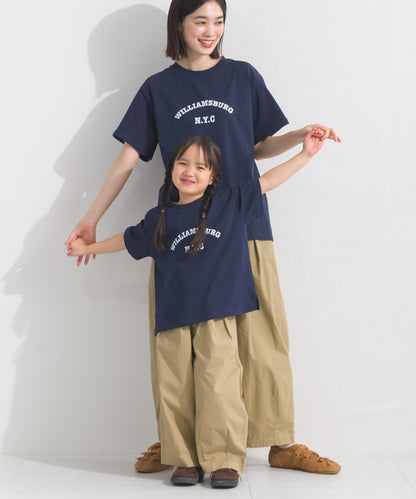 【OMNES】キッズ UVカット ロゴプリント半袖Tシャツ WILLIAMSBURG 紫外線遮蔽率99.7％【S450078OMN】