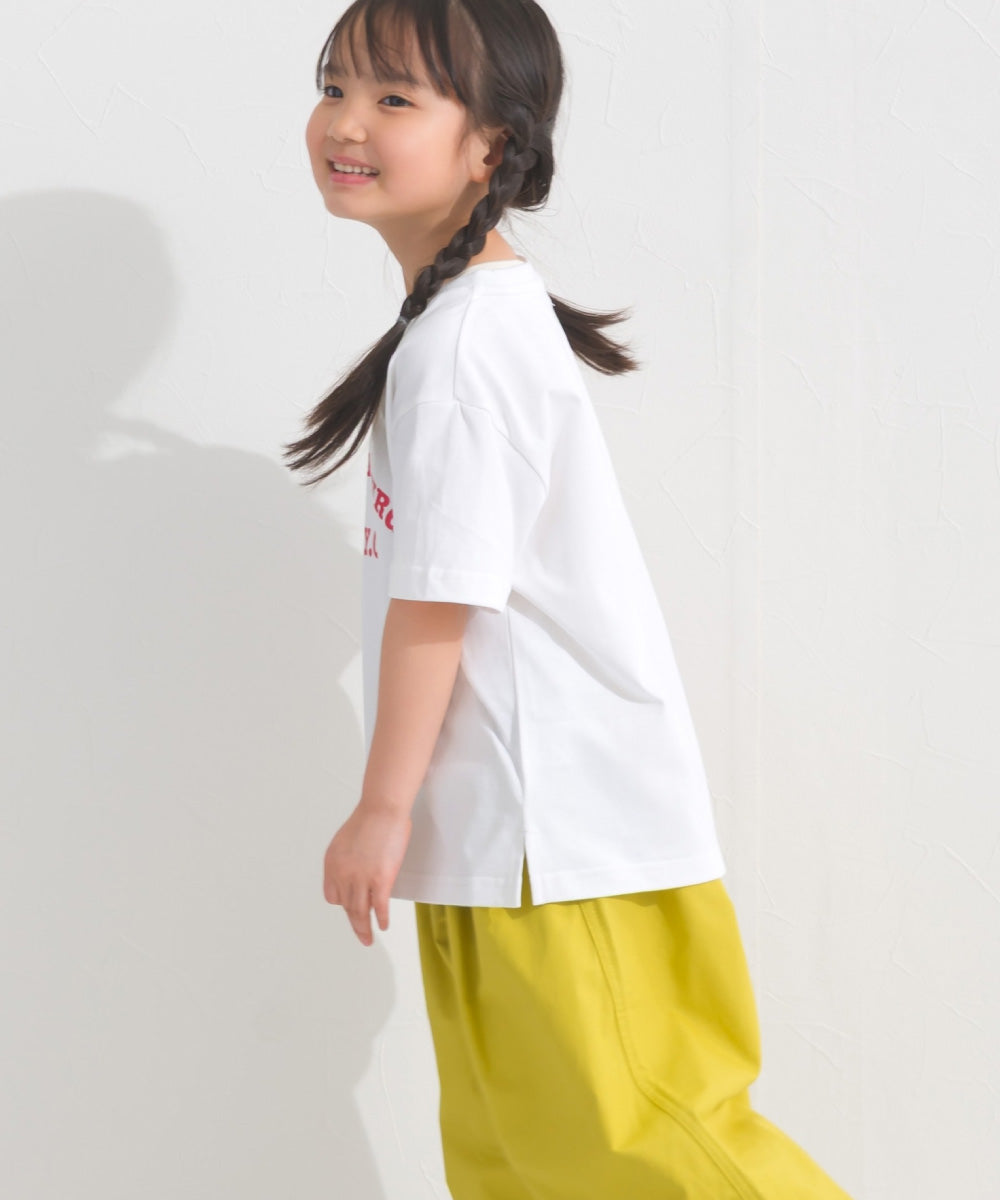 【OMNES】キッズ UVカット ロゴプリント半袖Tシャツ WILLIAMSBURG 紫外線遮蔽率99.7％【S450078OMN】