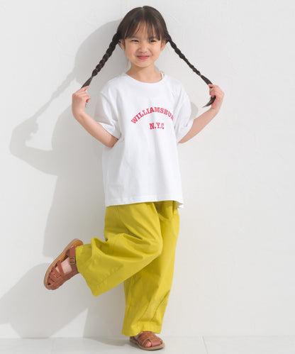 【OMNES】キッズ UVカット ロゴプリント半袖Tシャツ WILLIAMSBURG 紫外線遮蔽率99.7％【S450078OMN】
