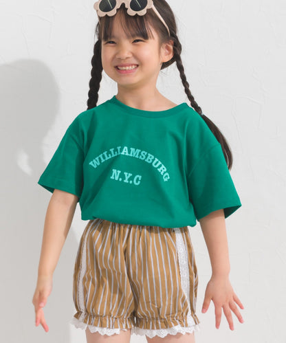 【OMNES】キッズ UVカット ロゴプリント半袖Tシャツ WILLIAMSBURG 紫外線遮蔽率99.7％【S450078OMN】
