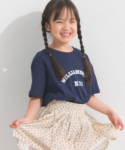 【OMNES】キッズ UVカット ロゴプリント半袖Tシャツ WILLIAMSBURG 紫外線遮蔽率99.7％【S450078OMN】
