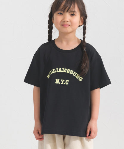 【OMNES】キッズ UVカット ロゴプリント半袖Tシャツ WILLIAMSBURG 紫外線遮蔽率99.7％【S450078OMN】