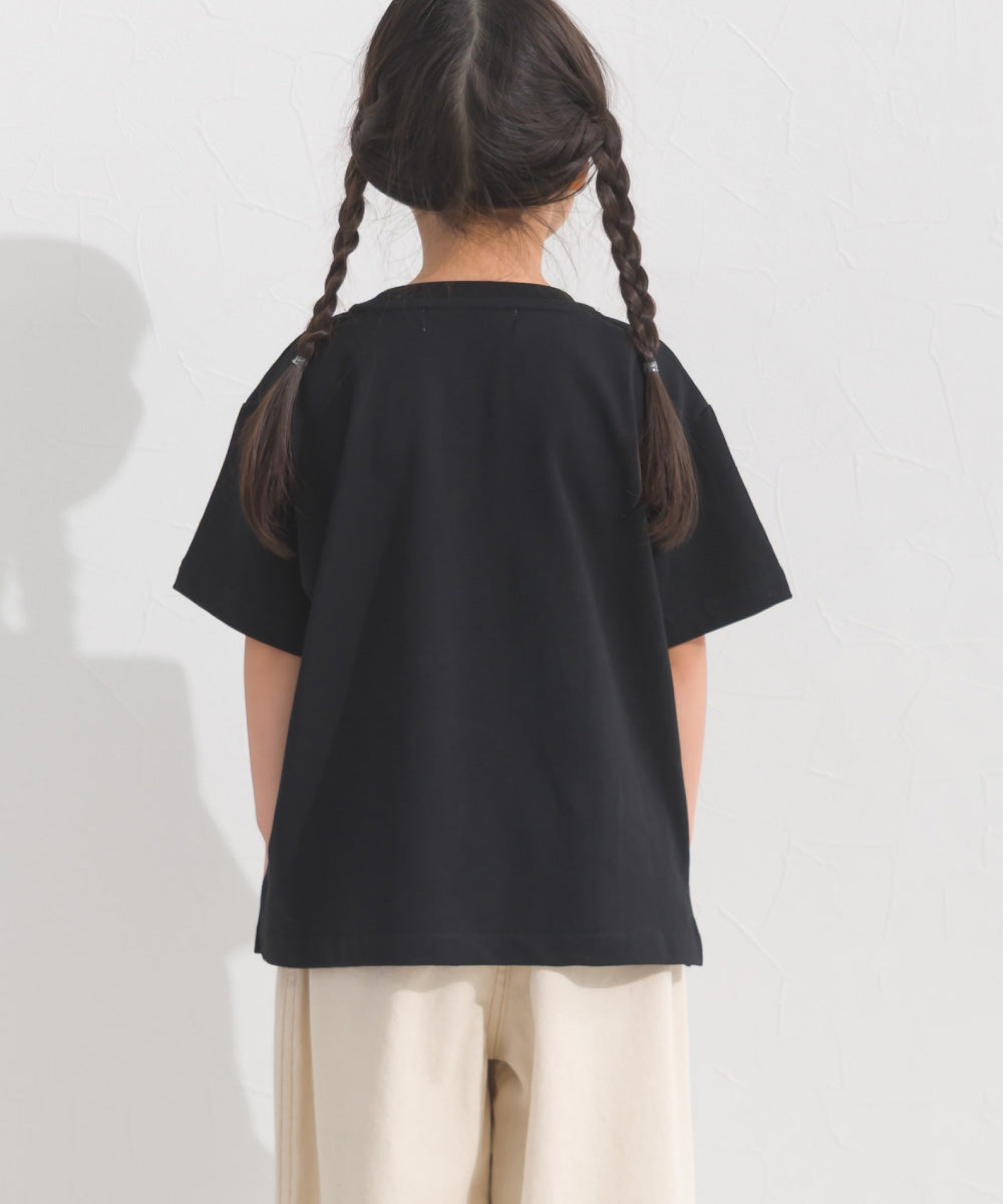【OMNES】キッズ UVカット ロゴプリント半袖Tシャツ WILLIAMSBURG 紫外線遮蔽率99.7％【S450078OMN】