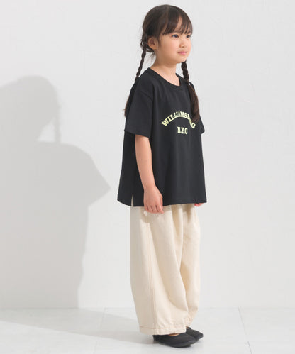 【OMNES】キッズ UVカット ロゴプリント半袖Tシャツ WILLIAMSBURG 紫外線遮蔽率99.7％【S450078OMN】