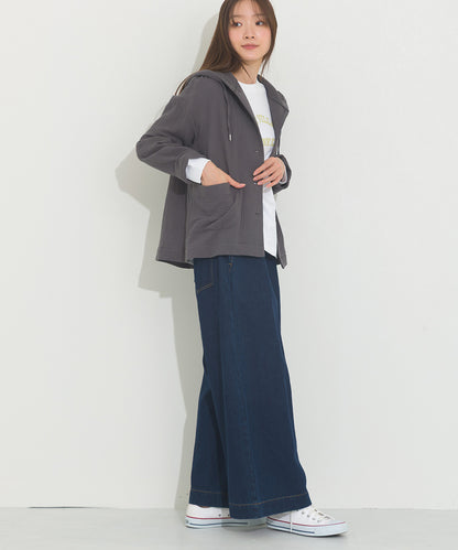 【OMNES】ダブルガーゼフードシャツジャケット【A470027OMN】