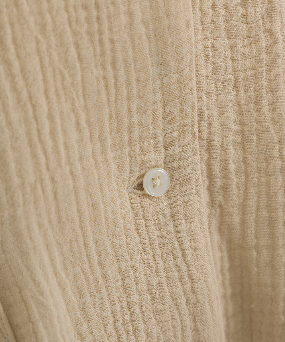 【OMNES】ダブルガーゼフードシャツジャケット【A470027OMN】