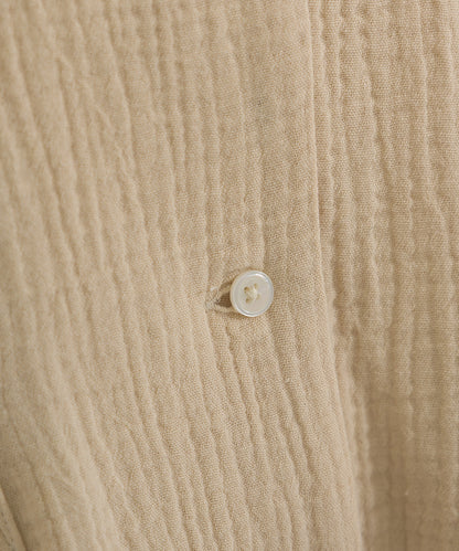 【OMNES】ダブルガーゼフードシャツジャケット【A470027OMN】