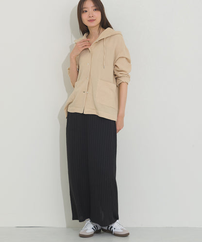 【OMNES】ダブルガーゼフードシャツジャケット【A470027OMN】