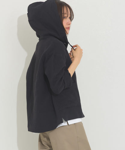 【OMNES】ダブルガーゼフードシャツジャケット【A470027OMN】