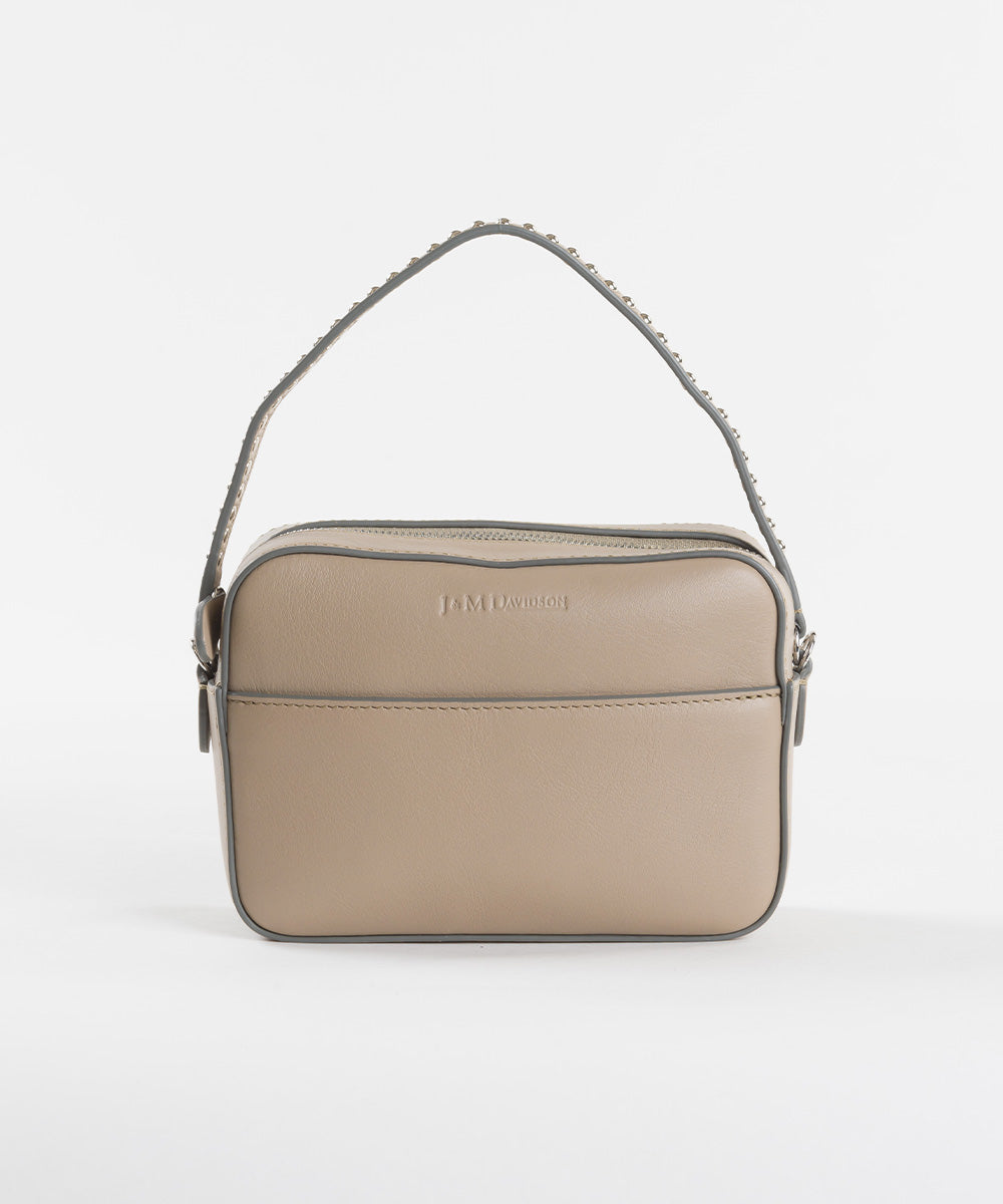【J&M DAVIDSON】ジェイアンドエム デヴィッドソン TOP HANDLE PEBBLE MINI トップ ハンドル ぺブル ミニ スタッズ 横型ポシェット ショルダーバッグ ハンドバッグ SFLW-1XX-SCXX SLLF-0XX-SCXX 並行輸入品【9902-22018】