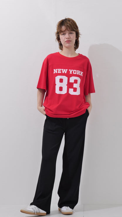 【OMNES】ロゴプリント半袖Tシャツ【S450059OMN】