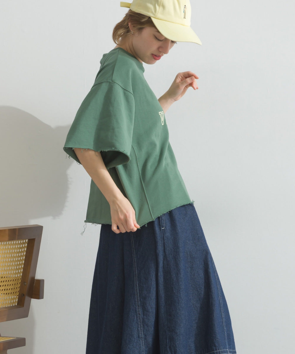 【OMNES】カレッジプリントスウェット半袖Tシャツ【S450034OMN】