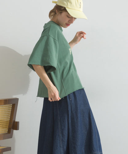 【OMNES】カレッジプリントスウェット半袖Tシャツ【S450034OMN】