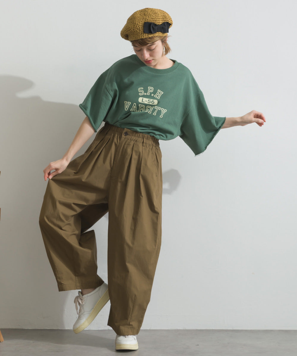 【OMNES】カレッジプリントスウェット半袖Tシャツ【S450034OMN】