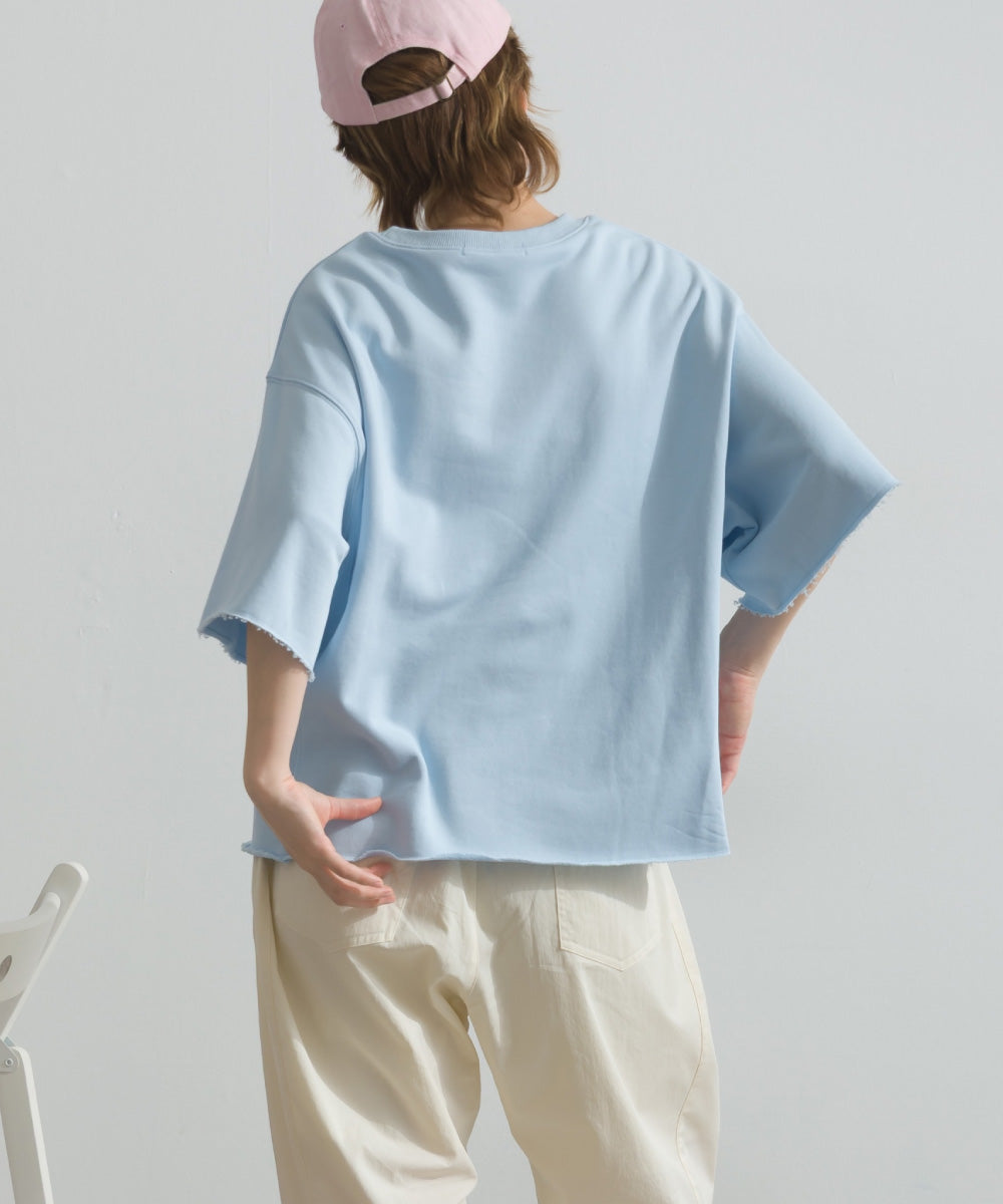 【OMNES】カレッジプリントスウェット半袖Tシャツ【S450034OMN】