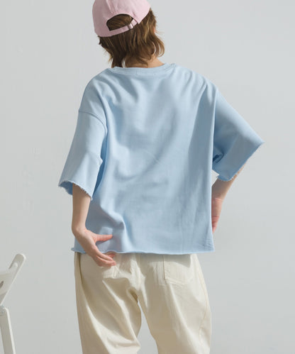 【OMNES】カレッジプリントスウェット半袖Tシャツ【S450034OMN】