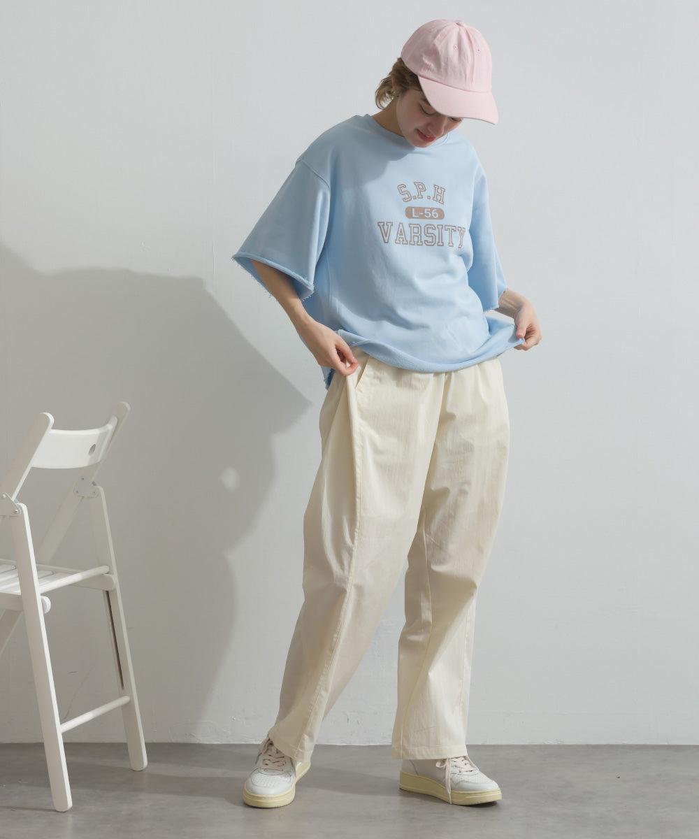【OMNES】カレッジプリントスウェット半袖Tシャツ【S450034OMN】