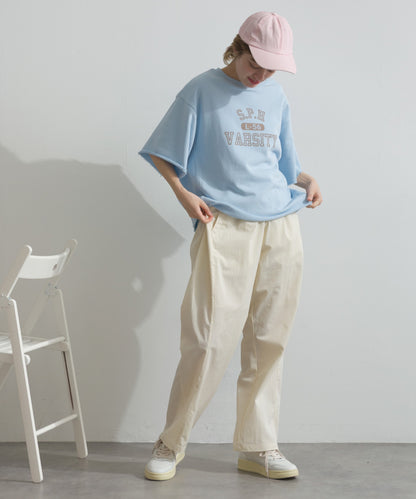 【OMNES】カレッジプリントスウェット半袖Tシャツ【S450034OMN】