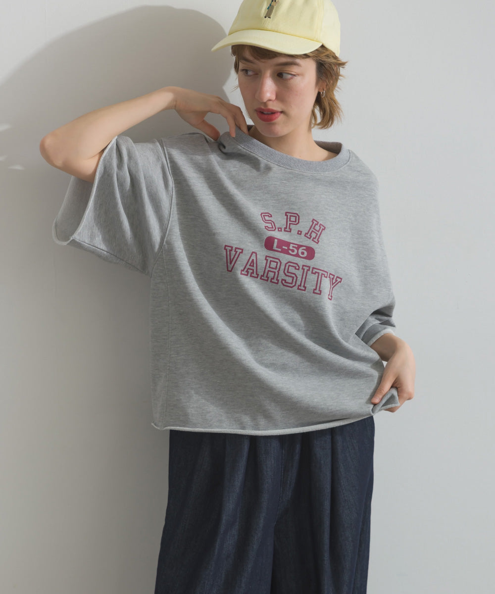 【OMNES】カレッジプリントスウェット半袖Tシャツ【S450034OMN】