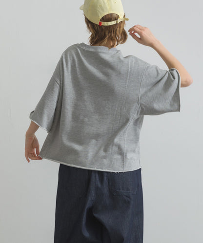 【OMNES】カレッジプリントスウェット半袖Tシャツ【S450034OMN】