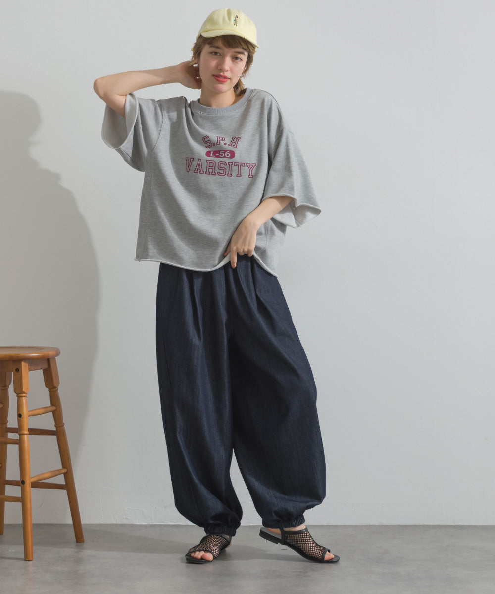【OMNES】カレッジプリントスウェット半袖Tシャツ【S450034OMN】