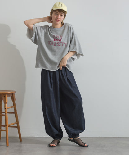 【OMNES】カレッジプリントスウェット半袖Tシャツ【S450034OMN】