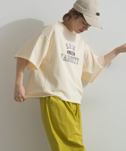 【OMNES】カレッジプリントスウェット半袖Tシャツ【S450034OMN】