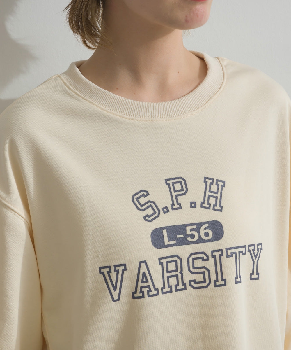【OMNES】カレッジプリントスウェット半袖Tシャツ【S450034OMN】