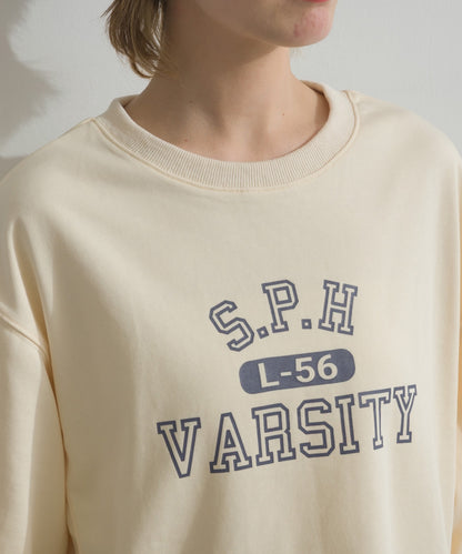 【OMNES】カレッジプリントスウェット半袖Tシャツ【S450034OMN】