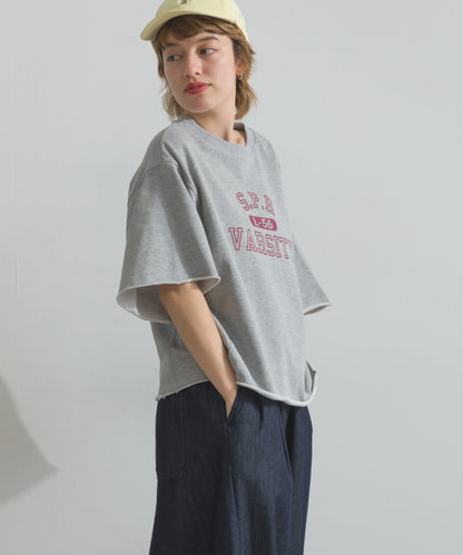 【OMNES】カレッジプリントスウェット半袖Tシャツ【S450034OMN】