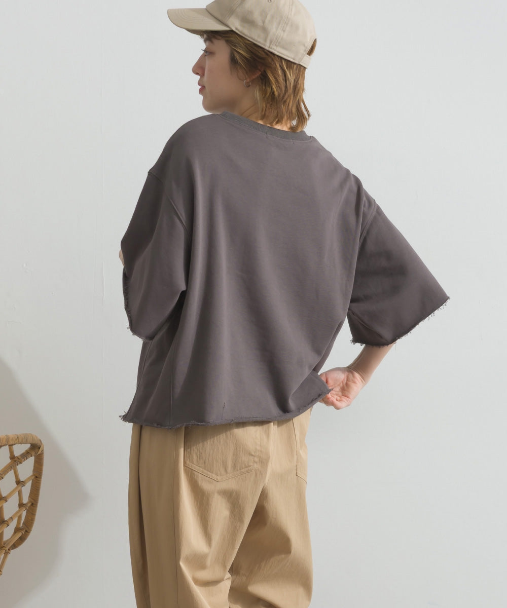 【OMNES】カレッジプリントスウェット半袖Tシャツ【S450034OMN】