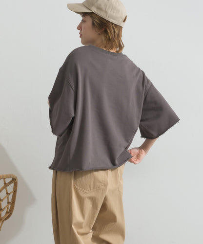 【OMNES】カレッジプリントスウェット半袖Tシャツ【S450034OMN】