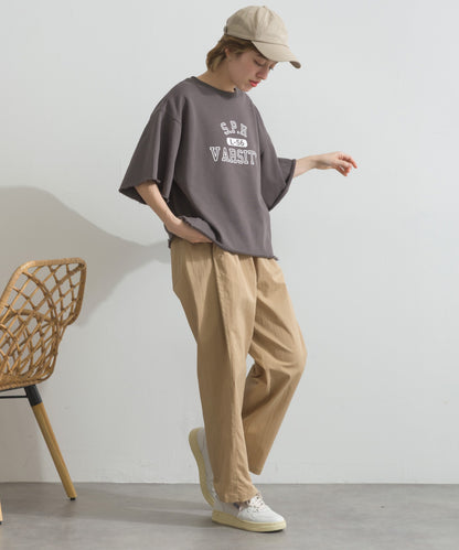 【OMNES】カレッジプリントスウェット半袖Tシャツ【S450034OMN】