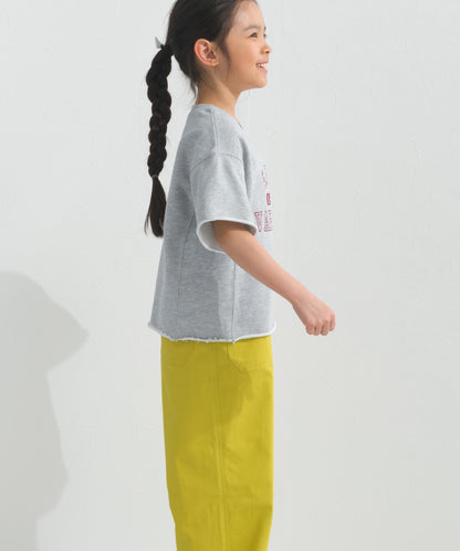 【hbB】【OMNES】キッズ カレッジプリント スウェット半袖Tシャツ【S450035OMN】