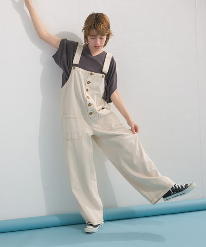 【OMNES】リブVネックタック半袖Tシャツ【S450069OMN】