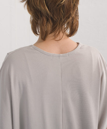 【OMNES】リブVネックタック半袖Tシャツ【S450069OMN】