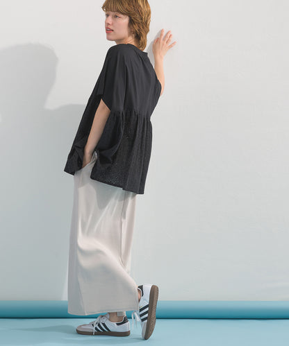 【OMNES】裾切り替え半袖Tシャツ【S450076OMN】