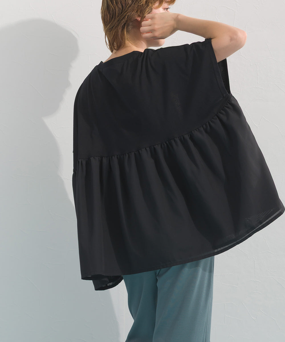 【OMNES】裾切り替え半袖Tシャツ【S450076OMN】