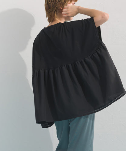 【OMNES】裾切り替え半袖Tシャツ【S450076OMN】