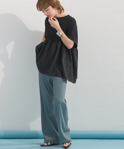 【OMNES】裾切り替え半袖Tシャツ【S450076OMN】