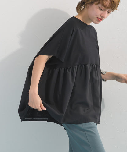 【OMNES】裾切り替え半袖Tシャツ【S450076OMN】