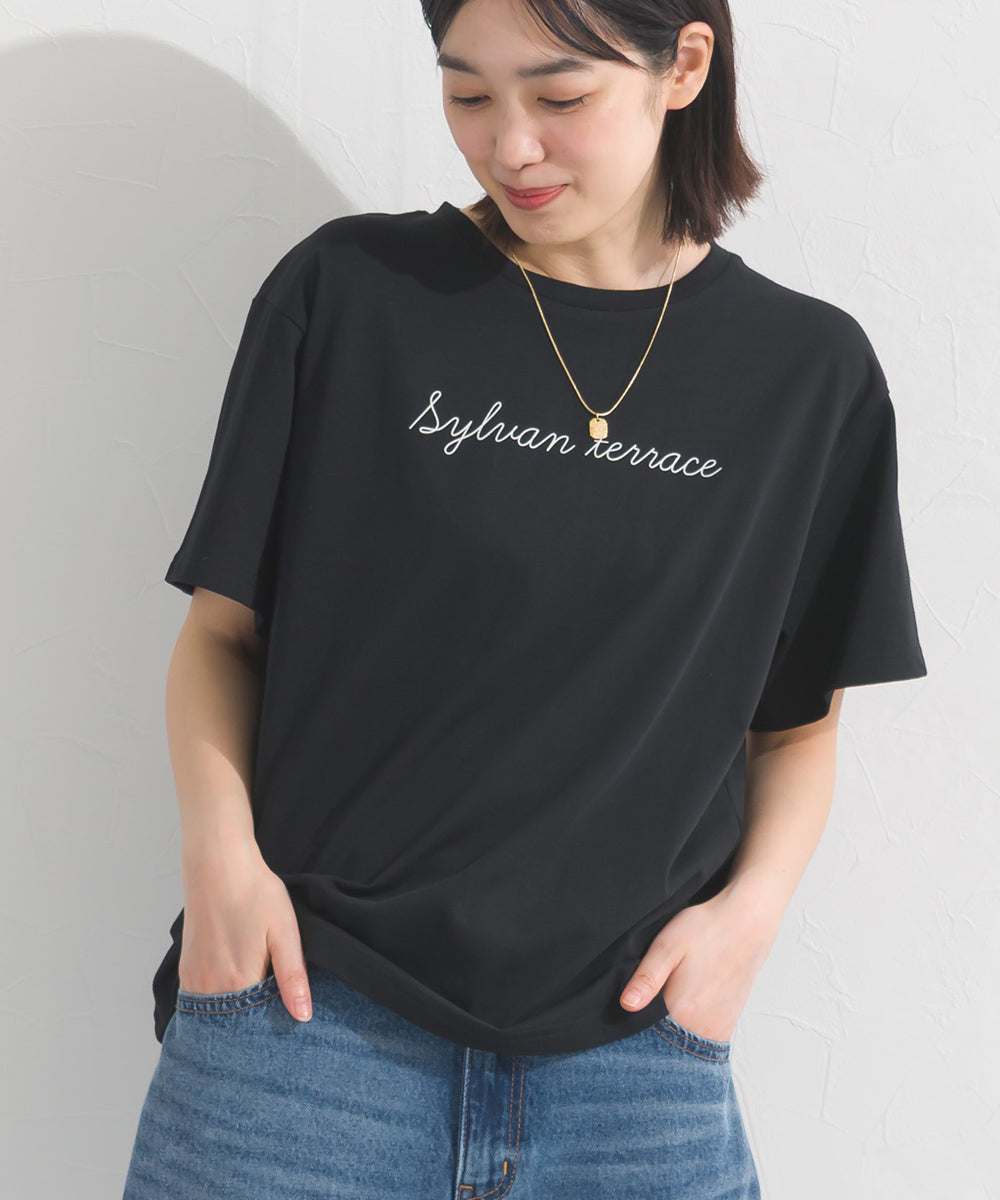 【OMNES】きれいめロゴプリント半袖Tシャツ【S450079OMN】