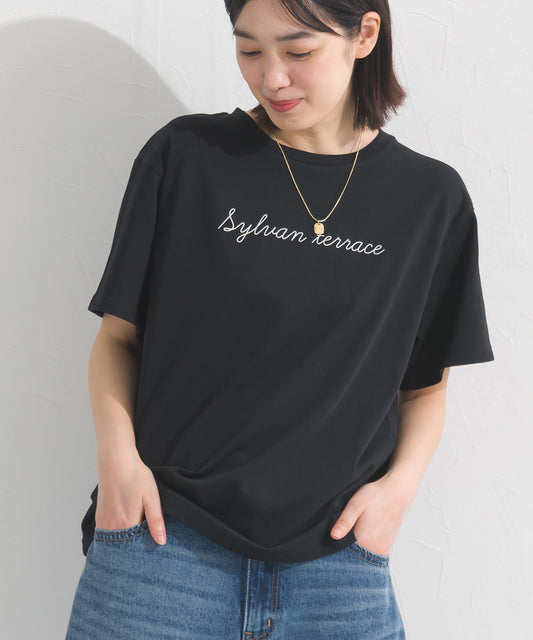 【OMNES】きれいめロゴプリント半袖Tシャツ【S450079OMN】