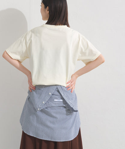 【OMNES】きれいめロゴプリント半袖Tシャツ【S450079OMN】